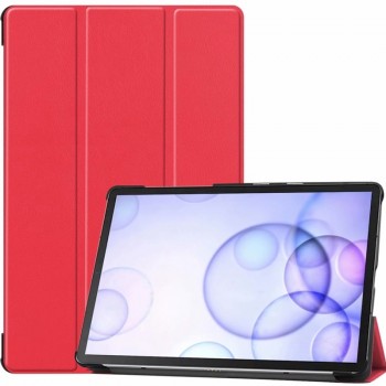 Dirbtinės odos atverčiamas dėklas planšetei - raudonas (Samsung Galaxy Tab S6 10.5 T865/T860)